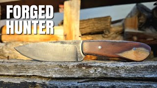 HOW I FORGED THIS HUNTING KNIFE FROM SCRATCH [upl. by Aleirbag]