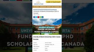 Study in Canada with University of Alberta Scholarships shorts [upl. by Ellene]