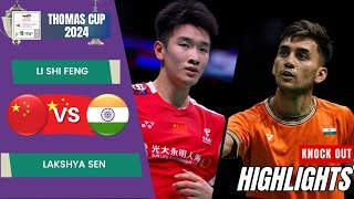 Li Shi Feng CHN vs Lakshya Sen IND  QF  Thomas Cup 2024 [upl. by Gnas]