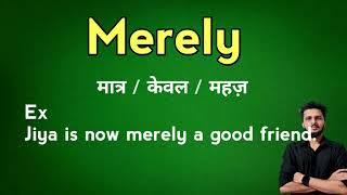 Merely meaning in Hindi [upl. by Etnoval]