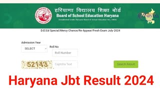 Haryana Jbt Result July 2024 out [upl. by Dibri235]