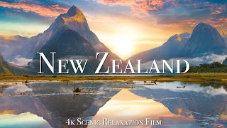 New Zealand 4K  Scenic Relaxation Film With Calming Music [upl. by Abdella551]