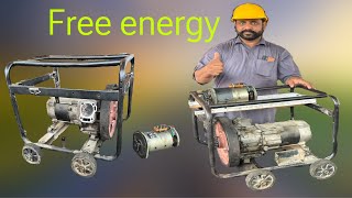 Make a free energy 220v  gasoline generator converting to free energy generator [upl. by Ecirtnom]