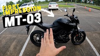 Yamaha MT03 First Impression [upl. by Eytteb]