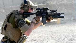 Shooting M4 Carbine at range in Afghanistan [upl. by Lattimer]