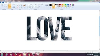 Text Tutorial in MS Paint  How to put an Image into Beautiful Text [upl. by Itsrejk]