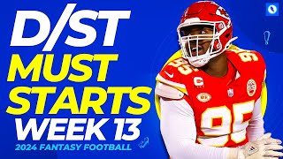 Defense DST Start Em  Sit Em  Fantasy Football Week 13 [upl. by Acinahs86]