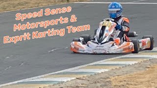 Karting With Speed Sense Motorsports amp Exprit Karting Team At Sonoma Sears Point Karting Track [upl. by Nosnehpets]