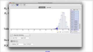 hypotesetesting binomisk sannsynlighet [upl. by Tezile]