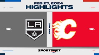 NHL Highlights  Kings vs Flames  February 27 2024 [upl. by Ramunni]