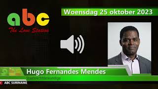 Hugo Fernandes Mendes heeft bedenkingen over wijziging Kiesstelsel en Grondwet  ABC Online NIeuws [upl. by Lindeberg]