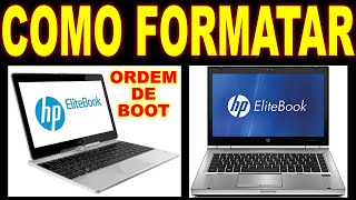 Como Formatar Notebook HP EliteBook passo a passo [upl. by Dnaltiac]