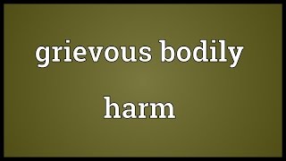 Grievous bodily harm Meaning [upl. by Brynn]