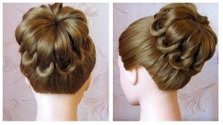 Tuto coiffure simple cheveux mi longlong ✨ Chignon tressé facile ✨ Coiffure tresse en noeuds [upl. by Stover681]