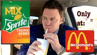 MCDONALD’S EXCLUSIVE TROPIC BERRY SPRITE DRINK REVIEW  Must Or Bust [upl. by Airdnua343]