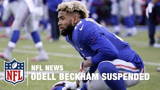 Odell Beckham Jr Suspended One Game  NFL News [upl. by Khalil]