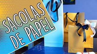 COMO FAZER SACOLAS DE PAPEL KRAFT  Théo e Tintas [upl. by Ludly505]