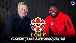 The Alphonso Davies Interview Becoming a leader for CanMNT lessons at Bayern and more 🇨🇦 [upl. by Einahpts]