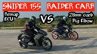 Sniper 155 vs Raider Carb [upl. by Assirrak]