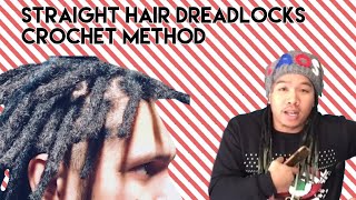 Straight Hair Dreadlocks Crochet Method [upl. by Rennoc483]