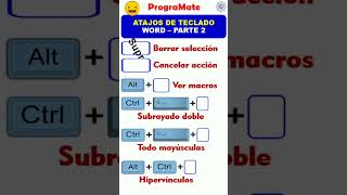 ATAJOS DE TECLADO EN WORD  Parte 2 ⚡👍 [upl. by Atiuqet]