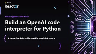 Build an OpenAI code interpreter for Python [upl. by Gniy]