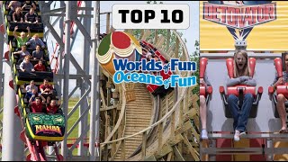 Top 10 Fastest Rides at Worlds of Fun [upl. by Thirzi]