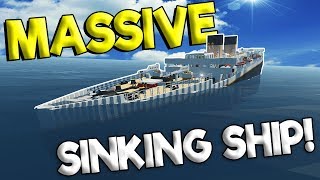 BIGGEST SINKING SHIP SO FAR  Stormworks Build and Rescue Gameplay  Sinking Ship Survival [upl. by Perlie]