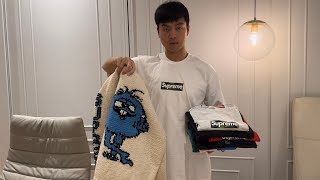 Supreme Box Logo Week 17 FW23 Winter Tees  Camacho Cowichan Sweater NYC Tee amp Box Logo Tee Season [upl. by Nospmoht]