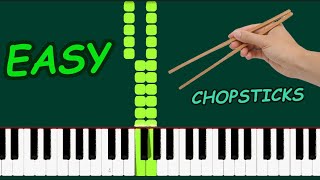 CHOPSTICKS  EASY Piano Tutorial for beginners [upl. by Gertrude]