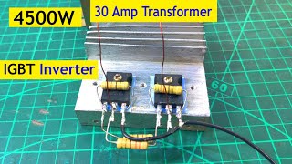 IGBT Inverter  4500W simple inverter 12v to 220v  how to make simple inverter [upl. by Seely]