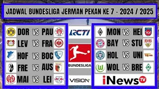 JADWAL BUNDESLIGA JERMAN PEKAN KE 7 20242025  BUNDESLIGA JERMAN munchenvsstuttgard [upl. by Nosreve]