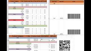 Create Barcode QR Code amp track your inventory all in MS Excel Scan using smartphones [upl. by Ainnos49]