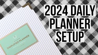 2024 Planner Setup Series Pt 3  Simplified Daily Planner Unboxing and Setup  Work Planner [upl. by Anirtep]