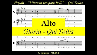 Haydn  Missa In Tempore Belli  Paukenmesse  2b Gloria  Qui Tollis  Alto [upl. by Ahsirek337]