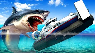 MEGALODON SINKS HOVERCRAFT Stormworks [upl. by Yob]