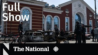 CBC News The National  Ukraine train station Veteran Affairs mistake Omicron XE [upl. by Nemhauser]