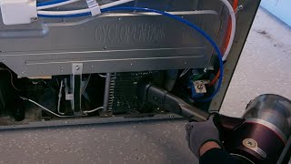 LG Refrigerator How to clean the condenser [upl. by Kliman845]