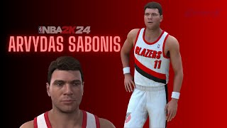 Arvydas Sabonis Face Creation NBA 2K24 [upl. by Birecree]