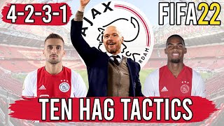 Recreate Erik ten Hags 4231 Ajax Tactics in FIFA 22  Custom Tactics Explained [upl. by Ominorej242]