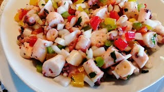 SALADA E POLVO COM 3 PIMENTOS RECEITAS DA BENELGA [upl. by Ode]