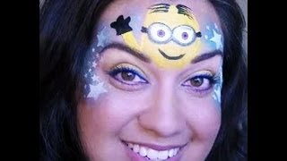 Despicable me inspired Minion face painting tutorial [upl. by Savinirs]