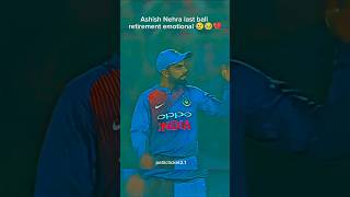 Goodbye to cricket💔 Ashish Nehra last ball 🥹cricketreels shorts viralshort [upl. by Wellington]