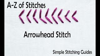 Arrowhead Stitch slow stitching embroidery stitches hand embroidery [upl. by Aicrag]