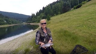 Auf Forellen am Elbstausee im Riesengebirge Guidingtour mit dem quotBerliner Anglerquot Ralf Behnke 2018 [upl. by Rehpotsrhc]