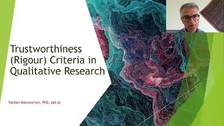 Trustworthiness Rigour Criteria in Qualitative Research [upl. by Aihsenet]