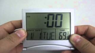 LCD Alarm Clock and Calendar with Indoor Temperature Display Meritline 265318 [upl. by Costa]