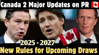 CANADA PR 🇨🇦 2 MAJOR UPDATES ON STUDY VISA amp WORK PERMIT for 2025 to 2027 canada pr visa india [upl. by Ycart]