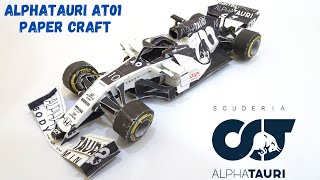 How to Make F1 Car from Paper  Alphatauri AT01  Pierre Gasly  Full Tutorial [upl. by Yehc]