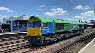 GBRF class 66 66796 passing through tonbridge ￼ station ￼ [upl. by Magda]